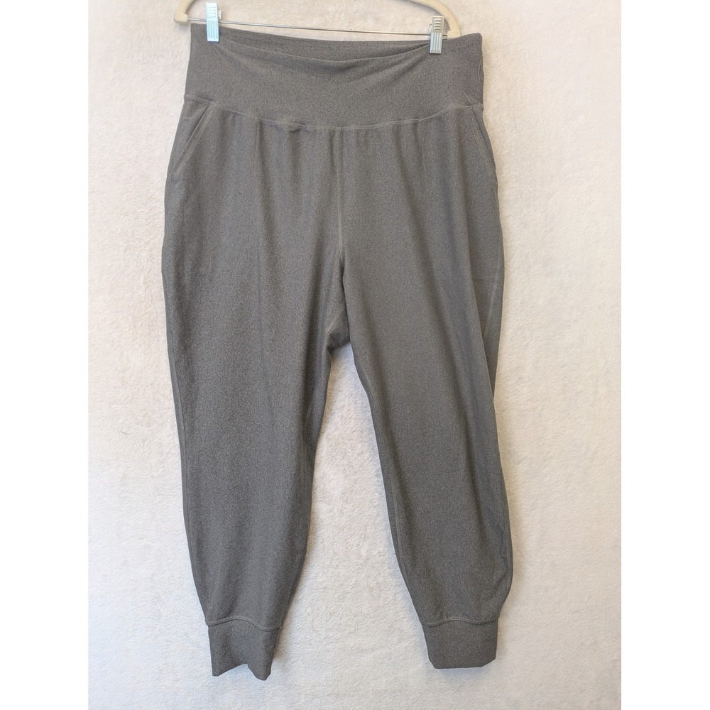 Old Navy Jogger Leggings Women's XL Gray Powersoft High Rise Go-Dry Activewear